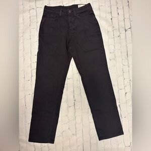 Denim&Co Charcoal Straight Stretch Pants